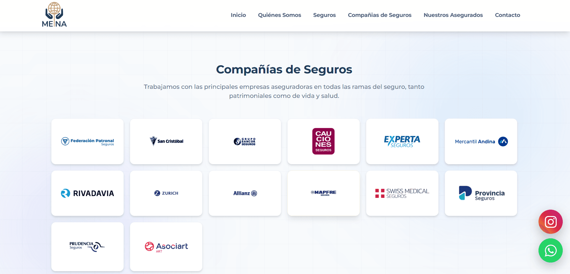 Formulario de cotización, que llega clasificado por ramo.